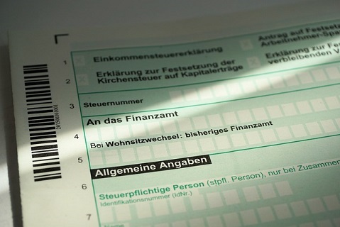 Steuerformular Auszug